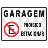 Garagem proibido estacionar 